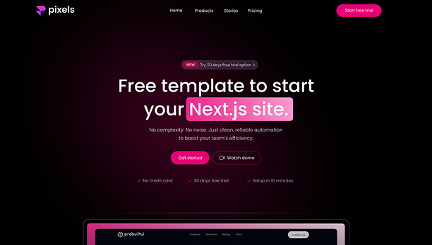 Pixels - Animated SaaS Template